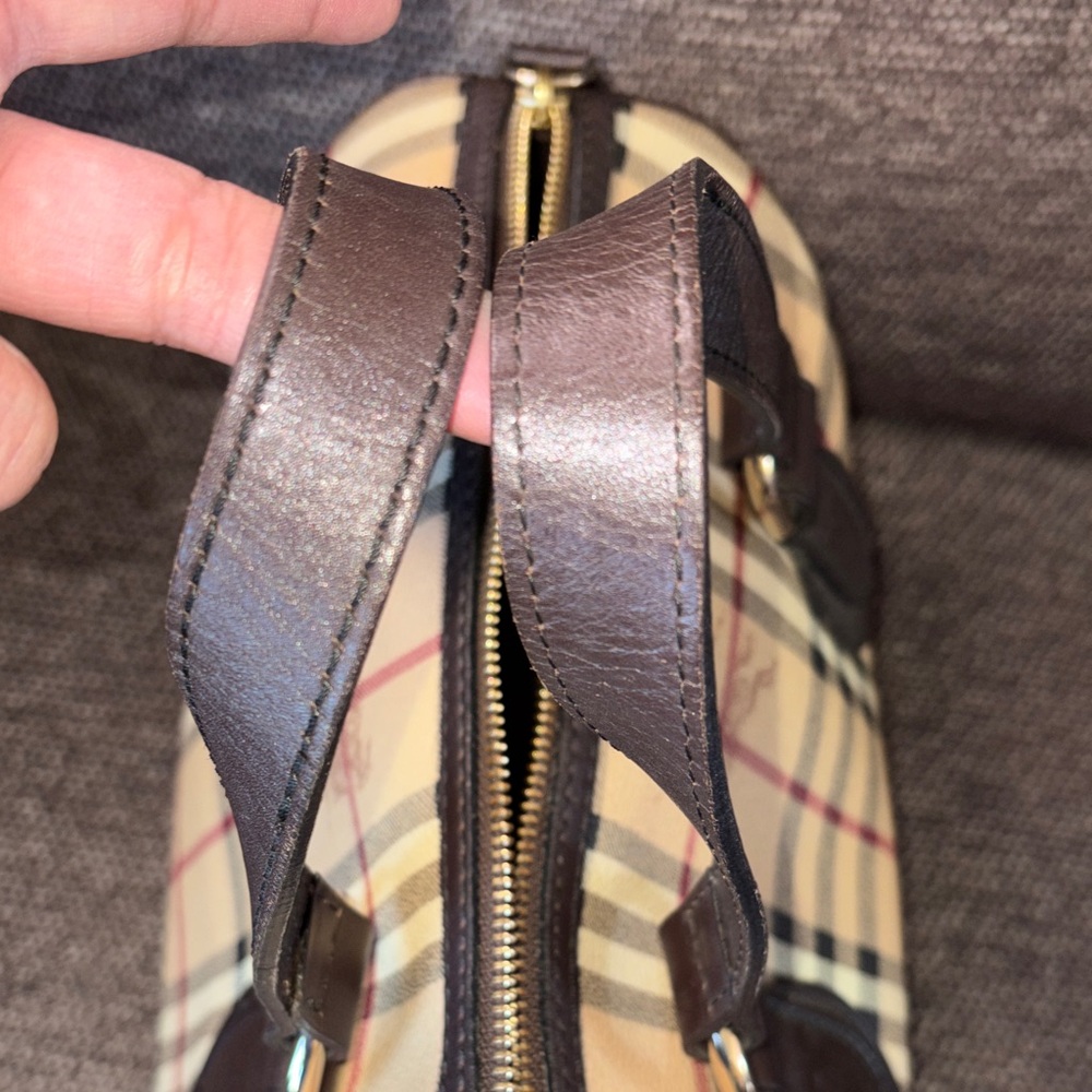 Authentic Burberry Haymarket Check Coated Canvas Northfield Bag/Boston Bag - Picture 13 of 13